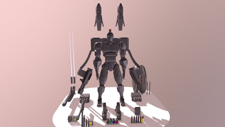 Spartan Class Mech Unit-01 Sator 3D Model