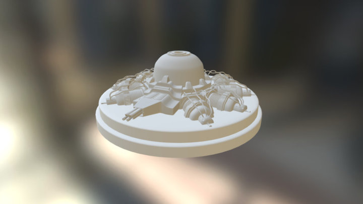Piston Engine Turrets 3D Model
