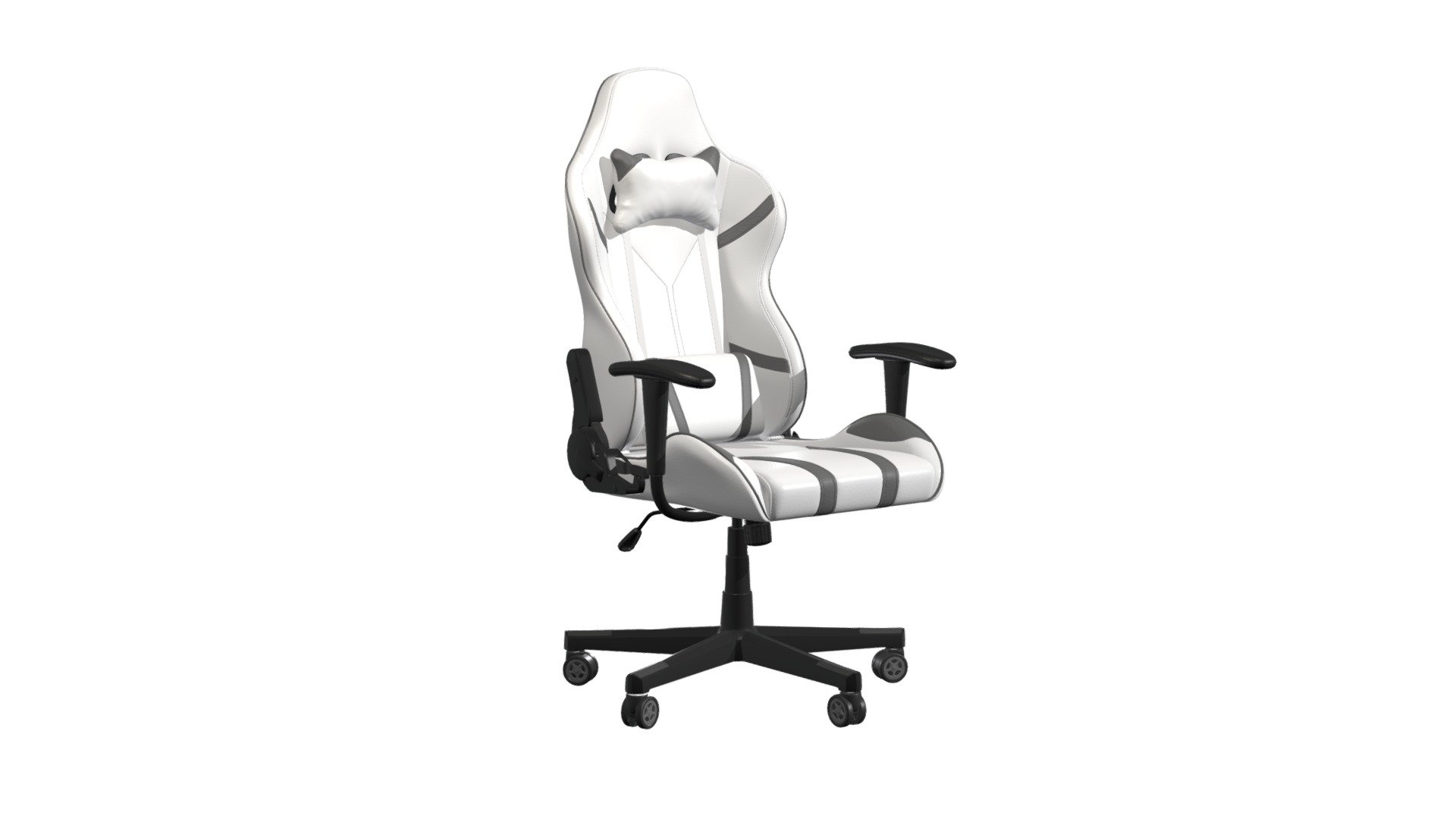 Android Gaming Chair White & Gray 109064 Buy Royalty Free 3D model