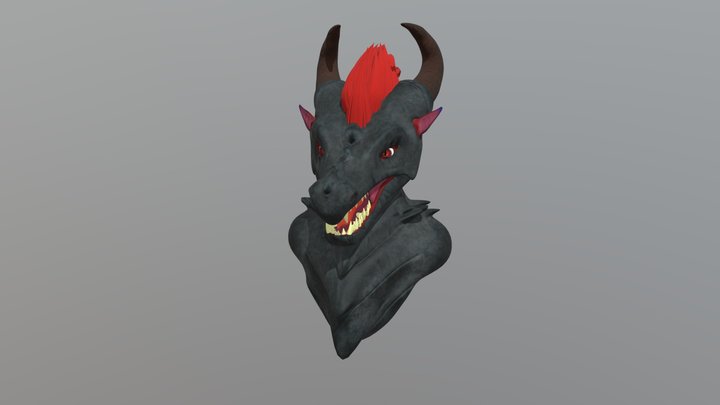 Dragon with Armor 3D Model