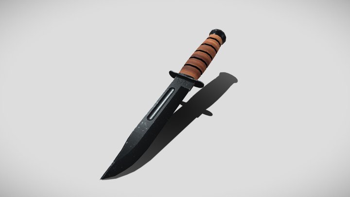 Ka-Bar Combat Knife 3D Model