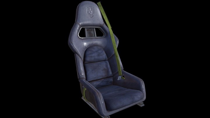 Dirty Front Porsche Seat 3D Model