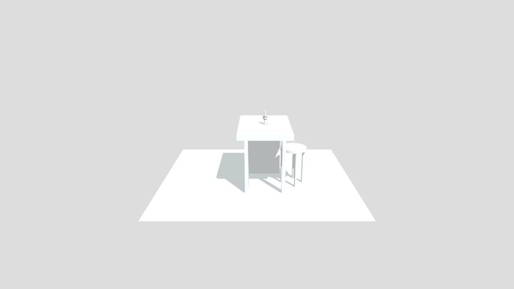 Meja-kursi 3D Model
