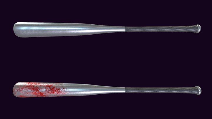 Metal Baseball Bat 3D Model