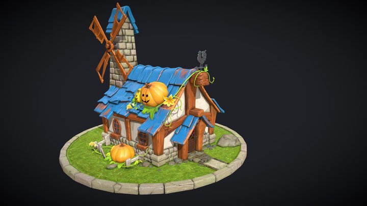Pumpkin House 3D Model