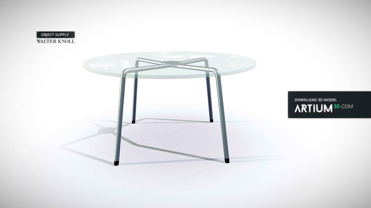 3D model Small table 369-T1 – Walter Knoll - This is a 3D model of the Small table 369-T1 - Walter Knoll. The 3D model is about a table with a chair.