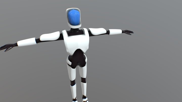 Bot Blue 3D Model