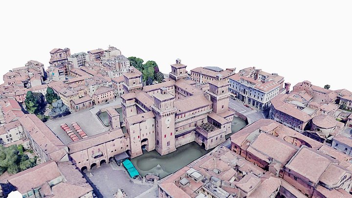 Castello Estense,castle,ferrara,map,scan 3D Model