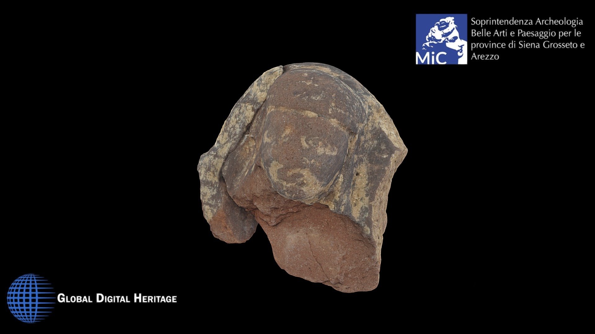 Handle fragment of bucchero kyathos, Molinello