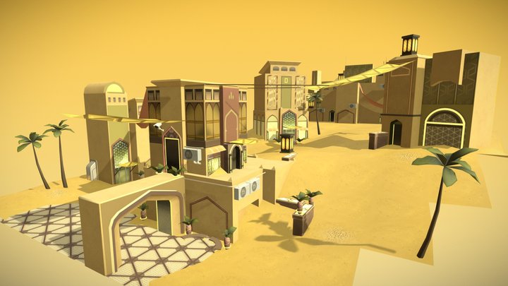 Sand City 3D Model