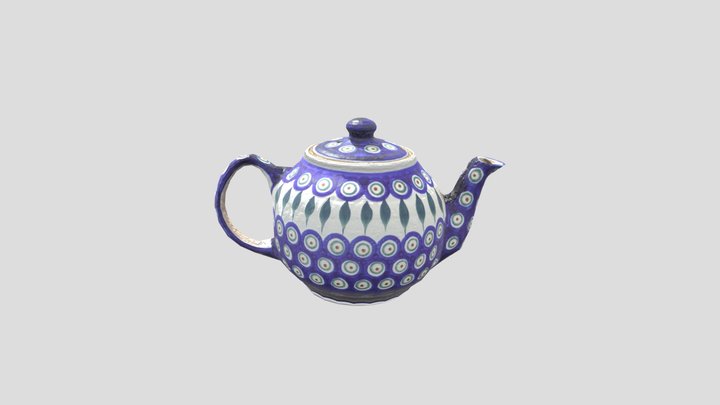 SGD 242 Teapot Material Cleanup Konkus 3D Model