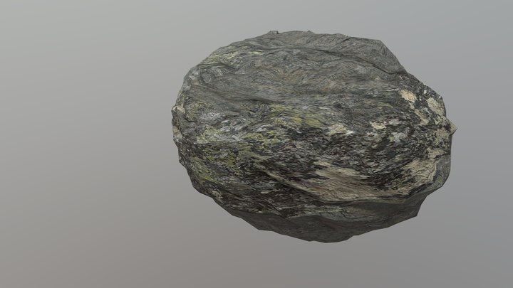 Realistic Mossy Boulder/Rock | Games |Films 3D Model