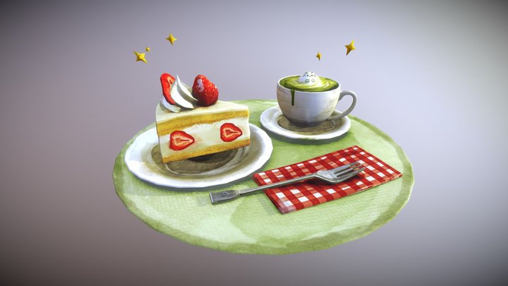 Matcha Latte #FoodChallenge 3D Model