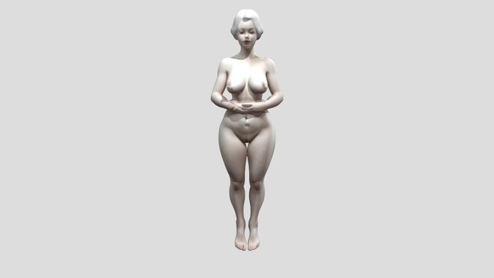 a curvy sculptural woman 2 3D Model