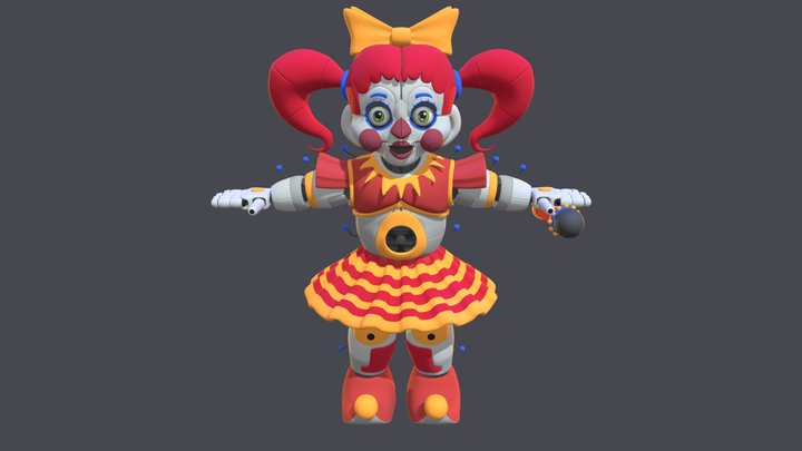 Circus Baby Stylized by cedêbe 3D Model