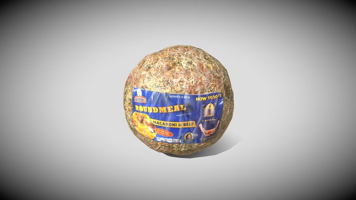 Round Meal Low Poly Free
