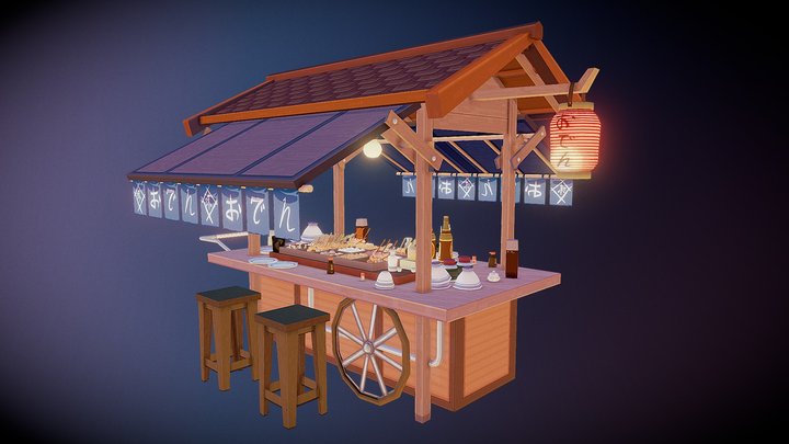Crossroads Comix - Oden Stall Model 3D Model