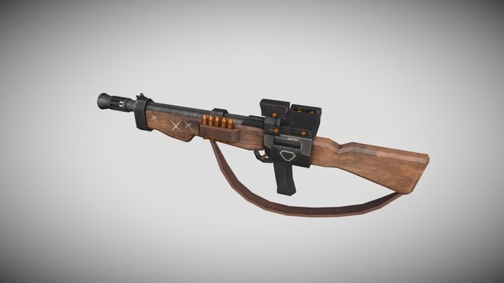 Rugged Assult Rifle 3D Model