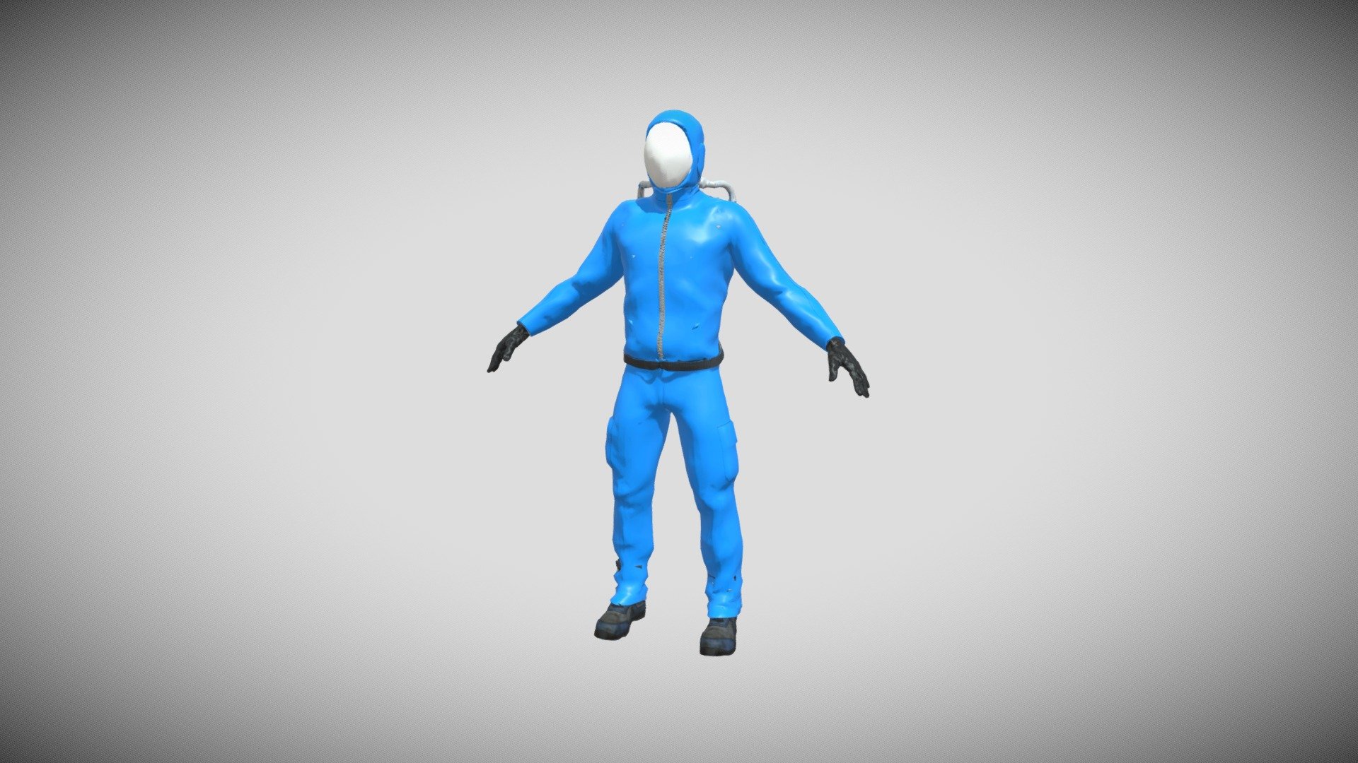 Hazmat suit blue
