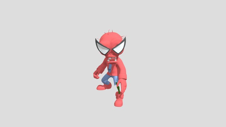 Zombie Spiderman 3D Model