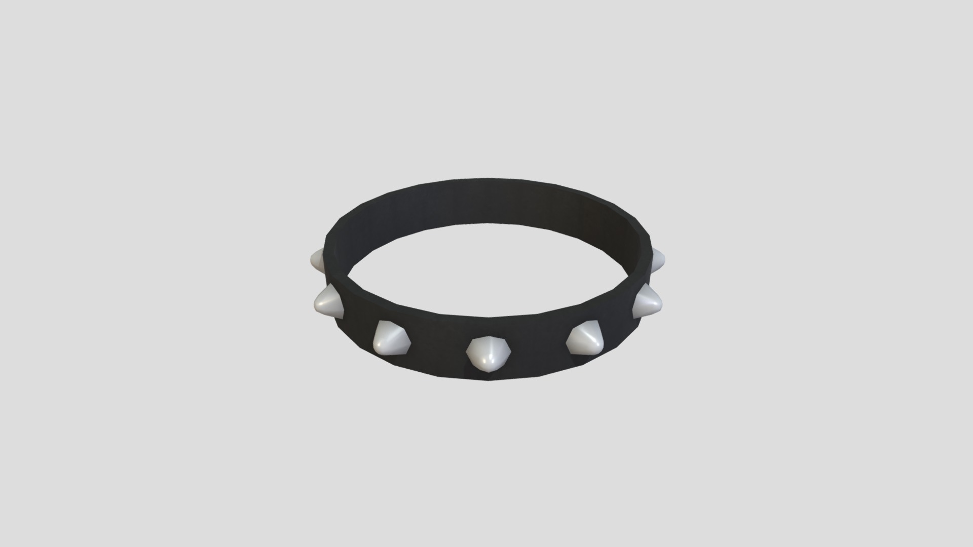 3D model Spike Collar - This is a 3D model of the Spike Collar. The 3D model is about a black and white ring.