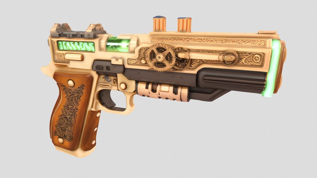 Steampunk-(X)-Handgun-IV