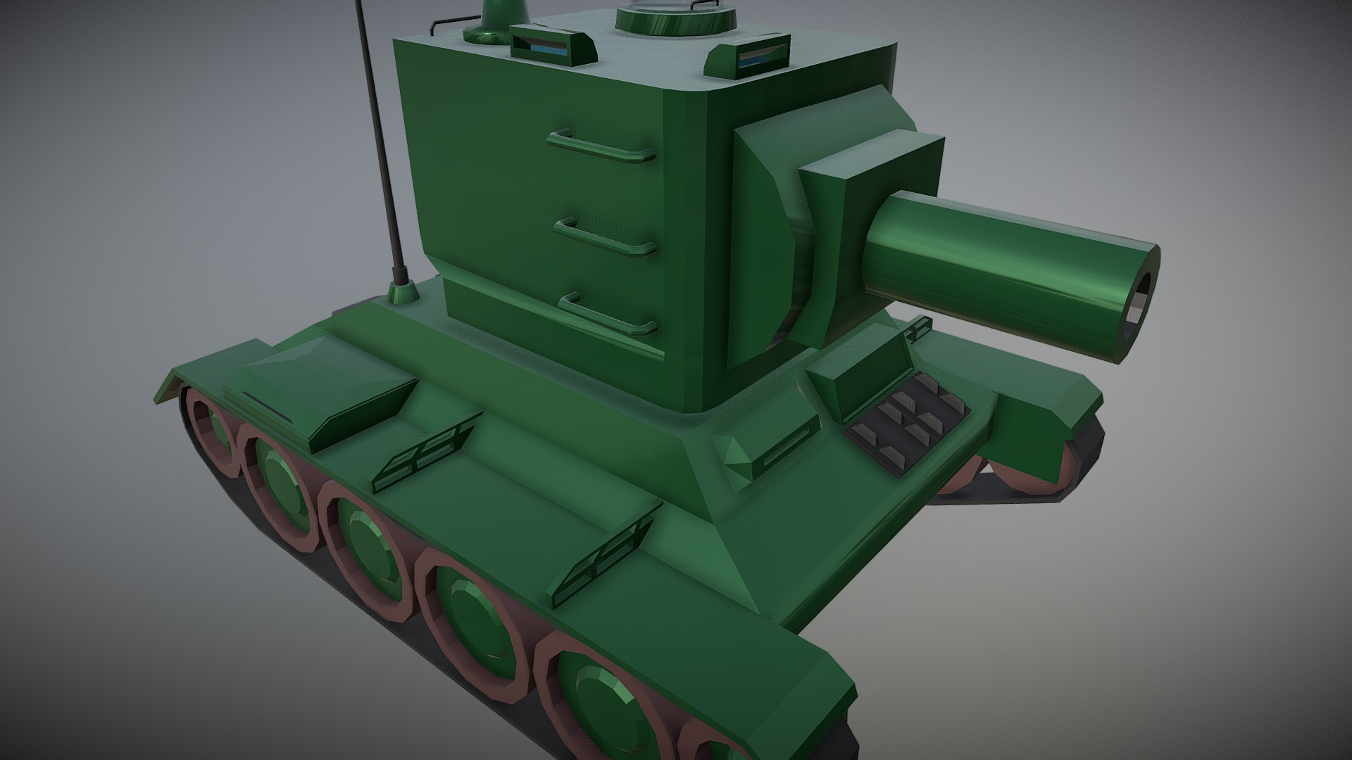 3D model Tanks KV-2 - This is a 3D model of the Tanks KV-2. The 3D model is about a green and black toy.