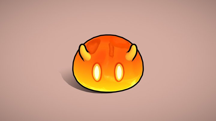 Fire slime 3D Model