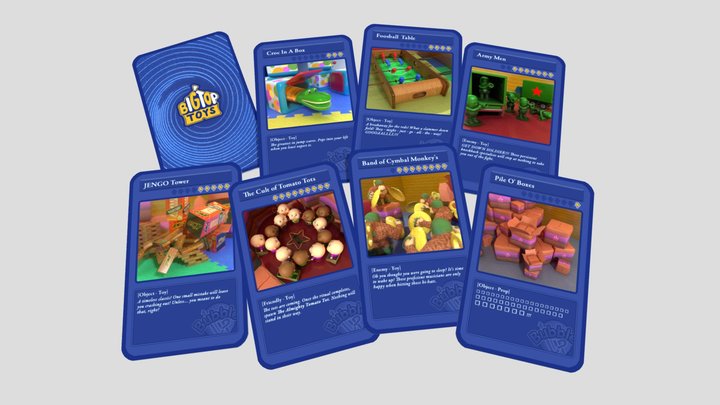 Trading Cards - BubbleUP! Asset 3D Model