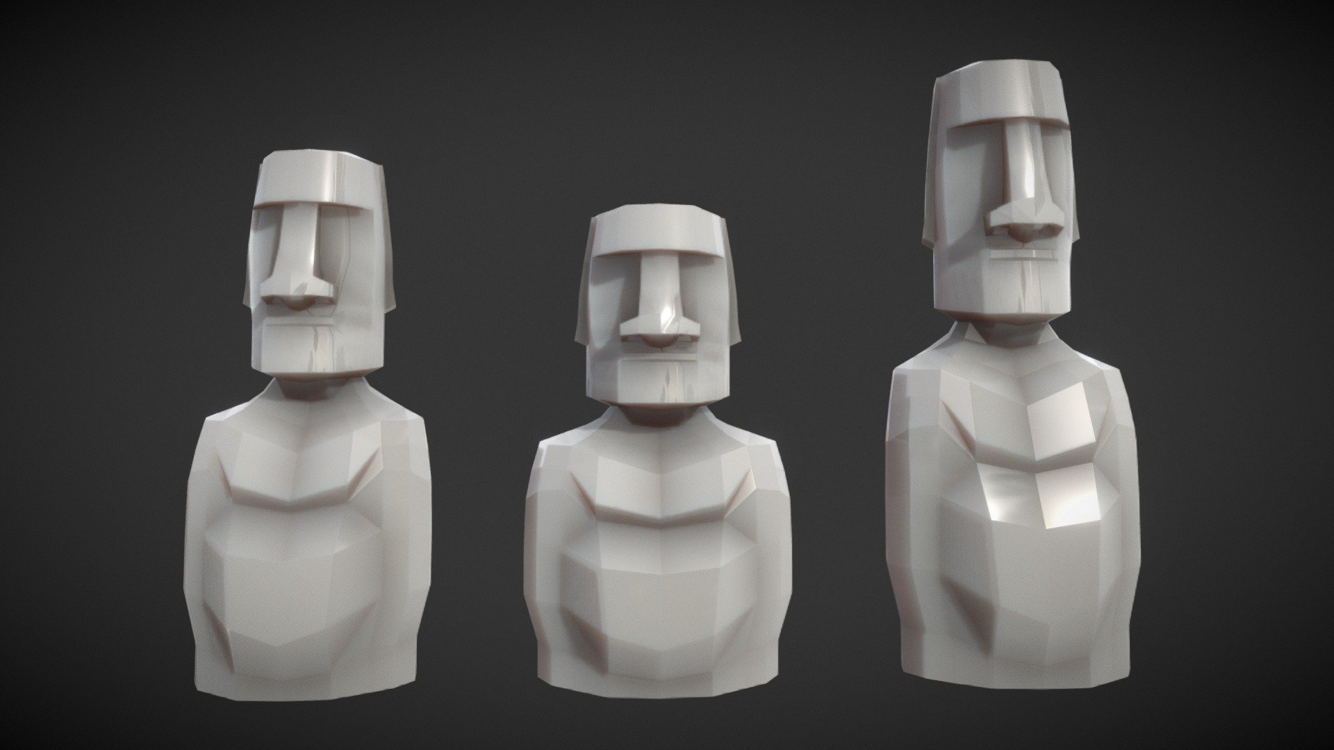 Moai Stone Head 🗿🗿🗿 Low Poly Stylized - Download Free 3D model by Shaz ...