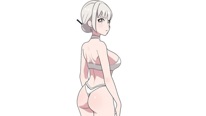 Mio - Bikini girl 3D Model