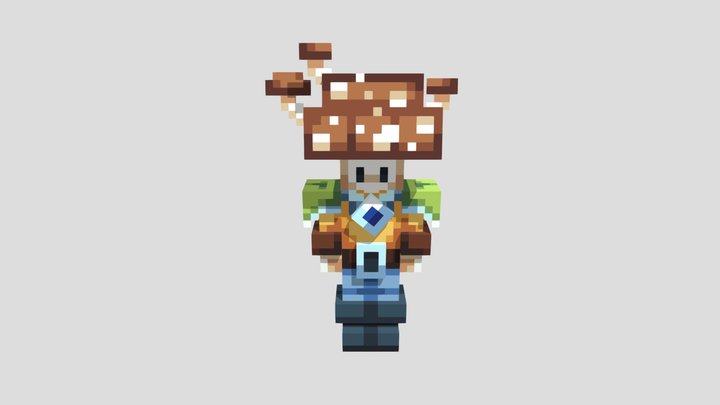 Mushroom Wizard 3D Model