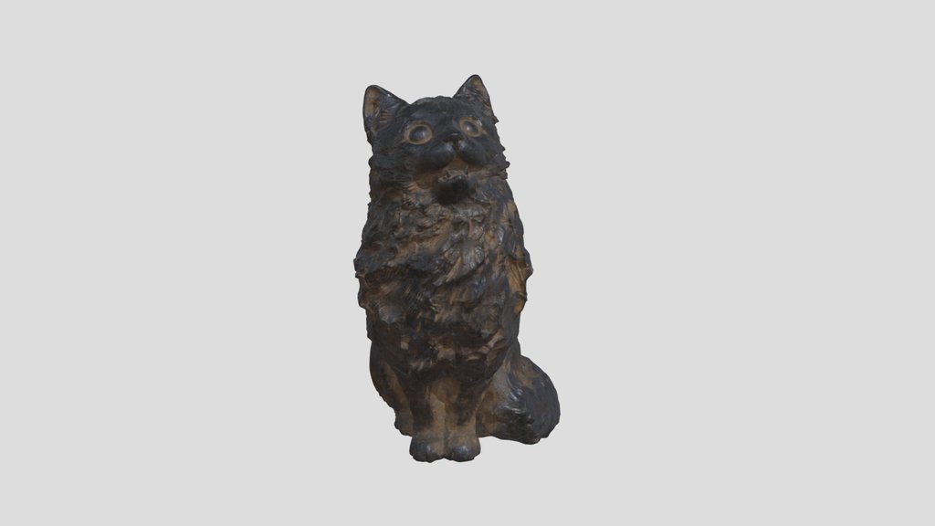 Surprised Kitty Sculpture