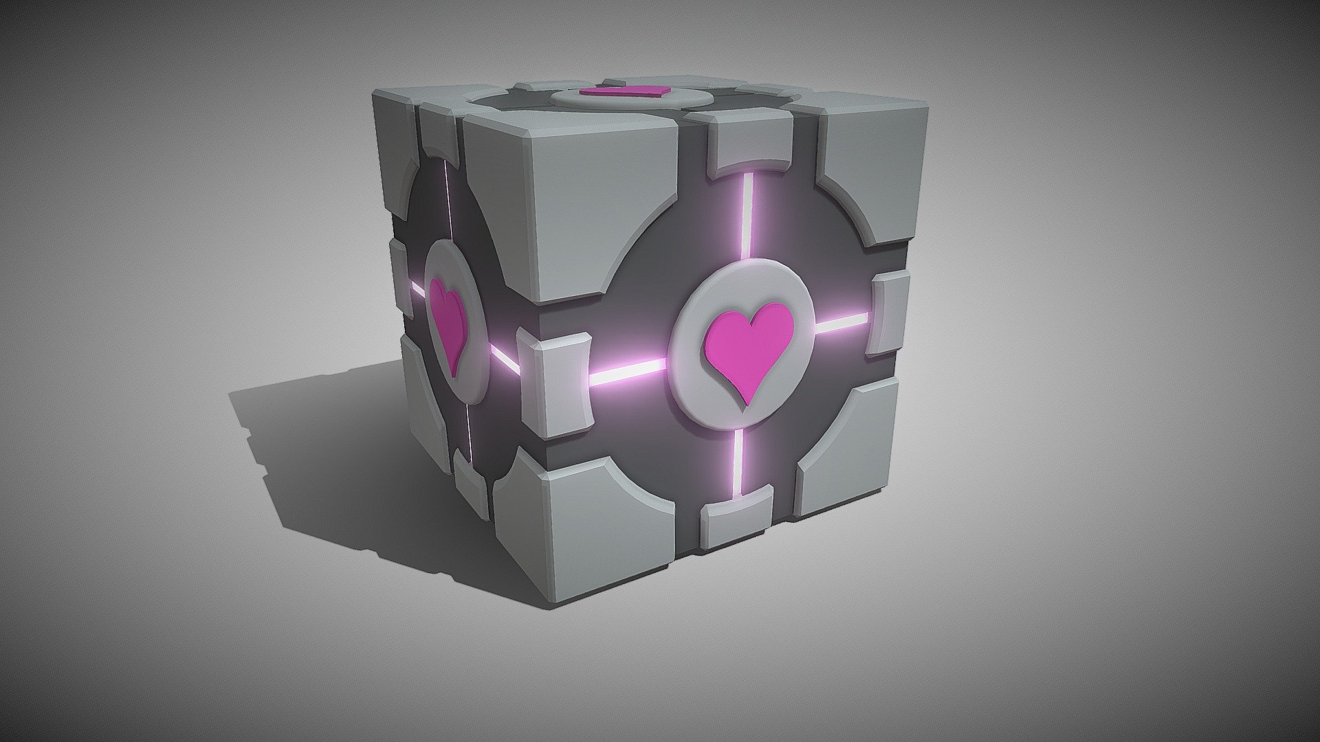 Companion Cube Download Free 3d Model By Gintoki1234 B239c54 Sketchfab 4402