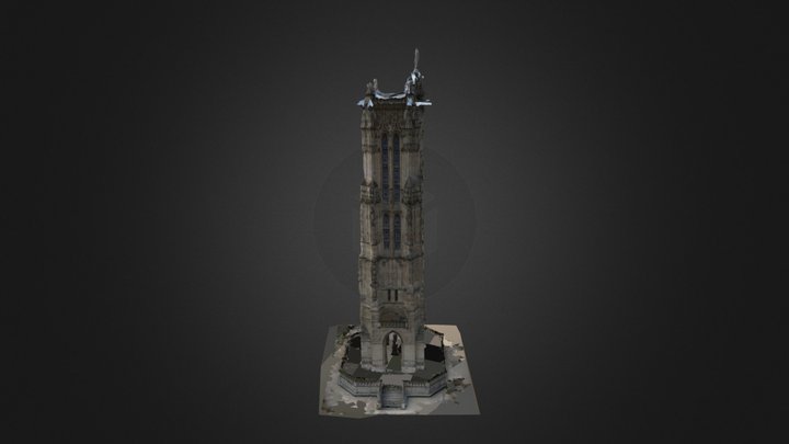 Saint-Jacques Tower - Paris 3D Model