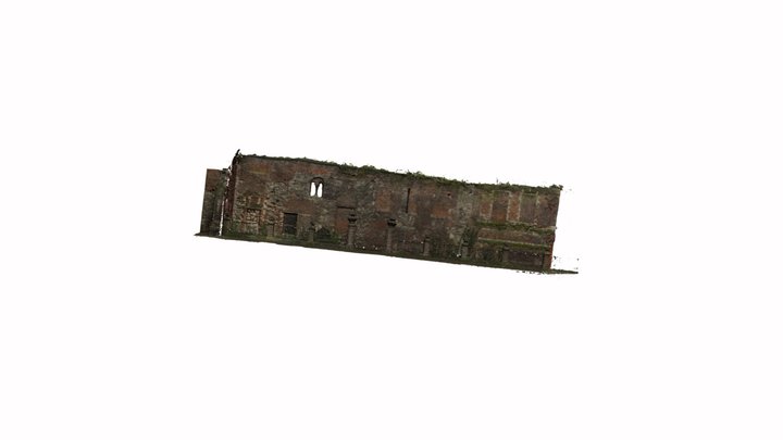 Fachada Abadía San Bavon 3D Model