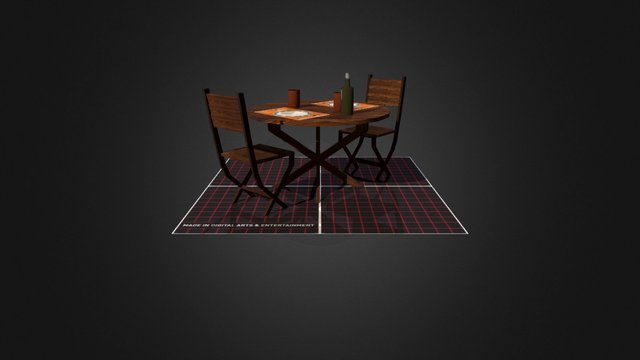 Prop Restaurant Tables 3D Model