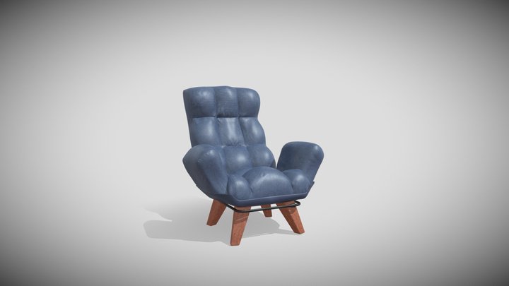 High back Arm chair (Free Download) 3D Model