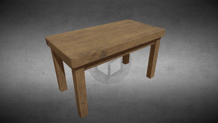 Wooden Table 3D Model