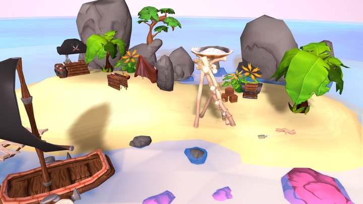 Pirate Island Finished 3D Model