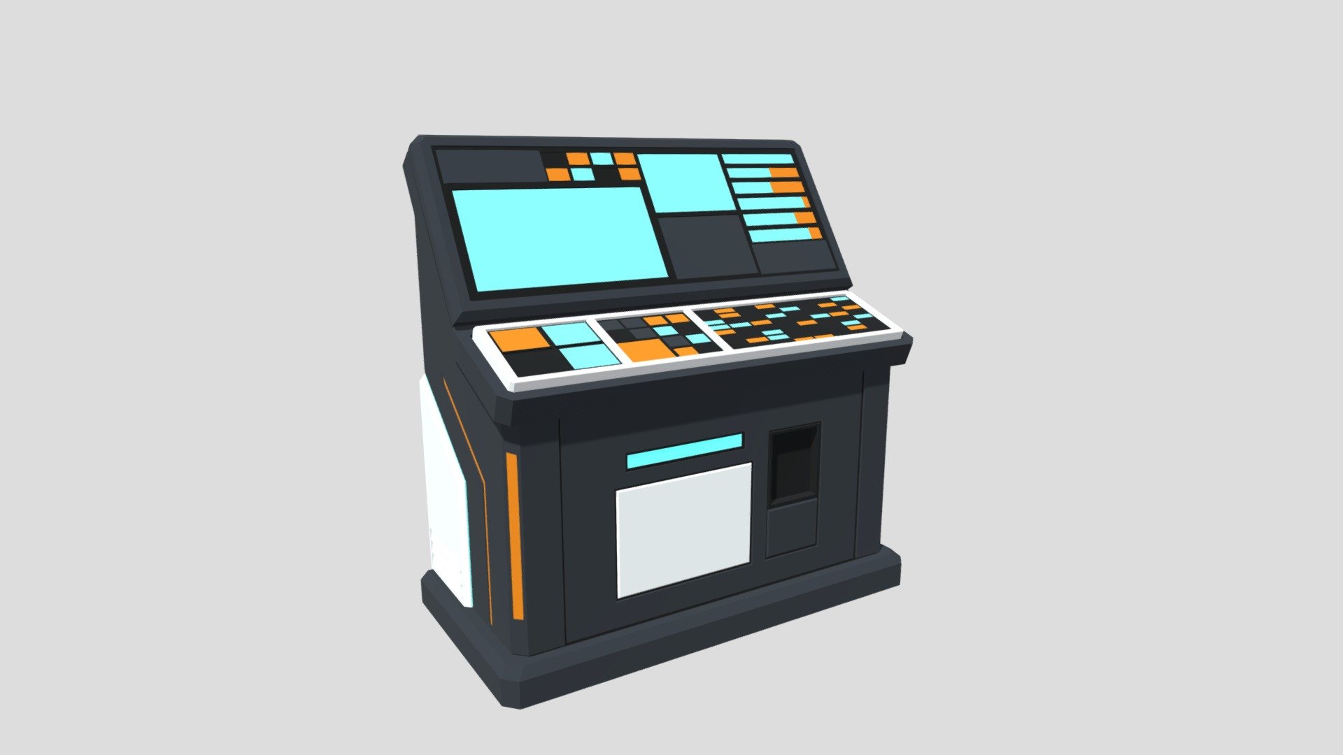 Low Poly Sci-Fi Control Console - 3D model by Ozea Studio (@ozeastudio ...