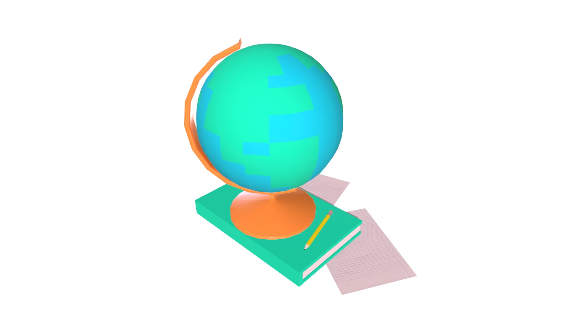 3D model Globe - This is a 3D model of the Globe. The 3D model is about shape.