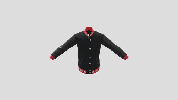 Varsity Jacket 3D Model