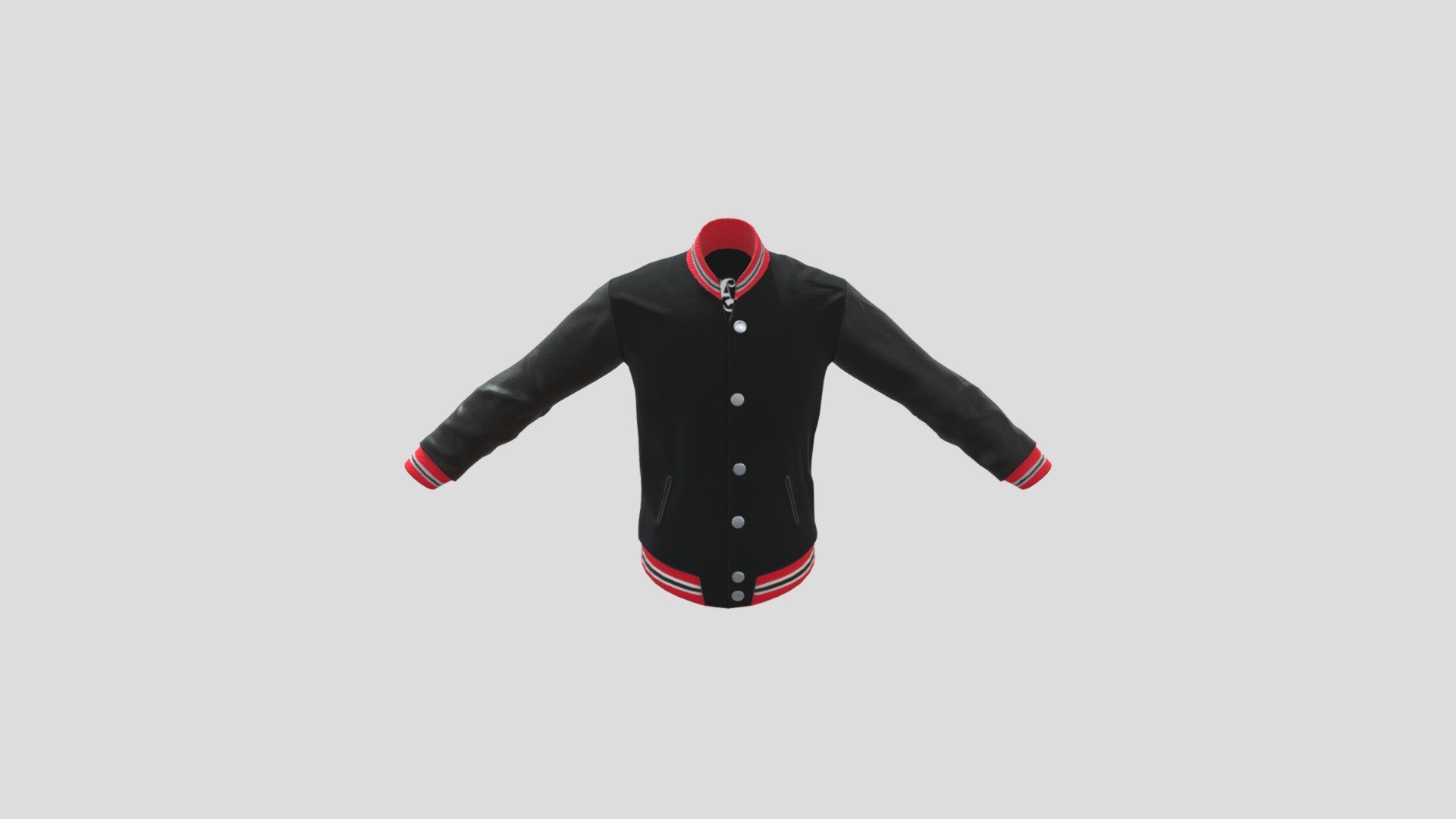 Varsity Jacket - 3D model by WayneWJr [b244434] - Sketchfab