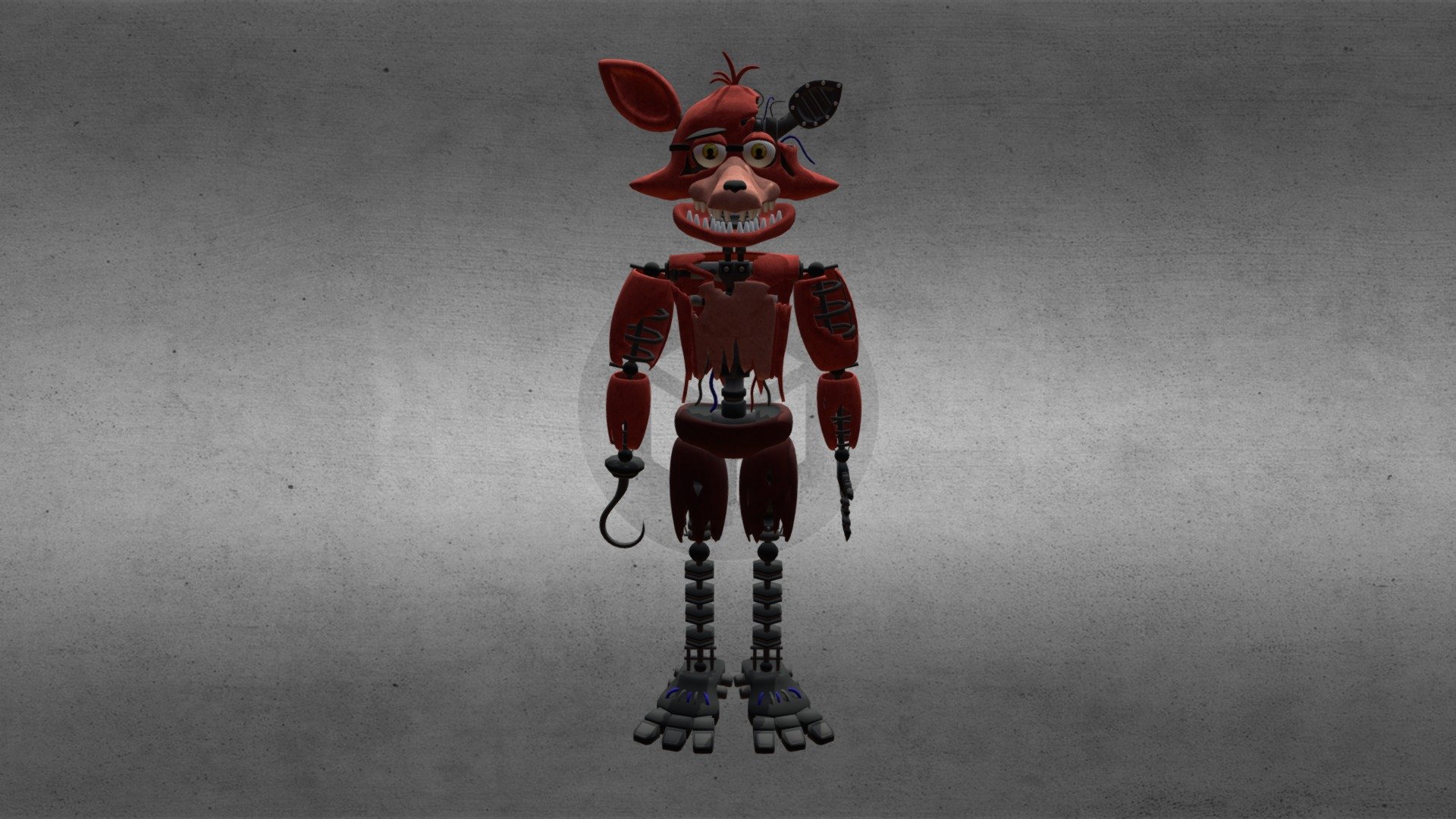 Stylized Withered Foxy - Download Free 3D model by tarmacyclops [868bb45] -  Sketchfab