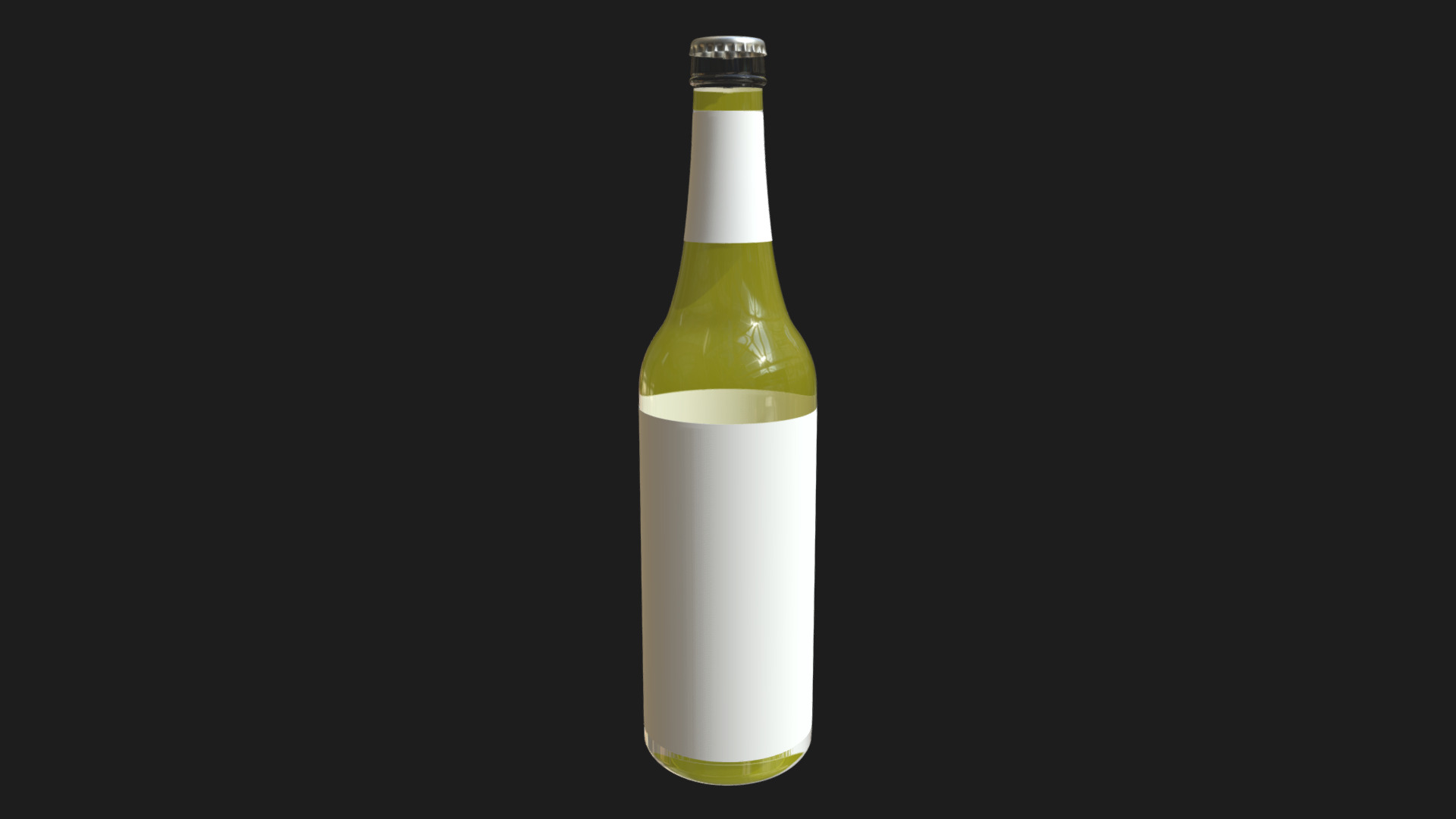 3D model Small beer bottle - This is a 3D model of the Small beer bottle. The 3D model is about a bottle of liquid.