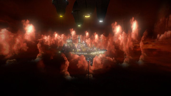 City In The Clouds 3D Model