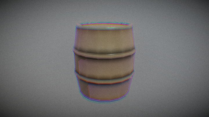 Wooden barell 3D Model