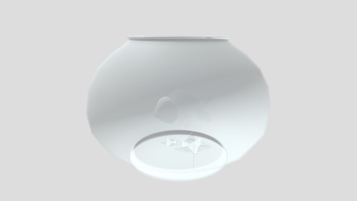 fish and bowl and decor 3D Model