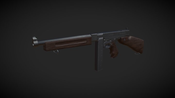 Thompson SMG - Game ready 3D Model